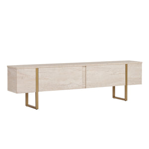 Έπιπλο Τηλεόρασης Seralia Travertine - Χρυσό 180x30x50 εκ. Μελαμίνης