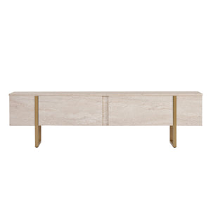 Έπιπλο Τηλεόρασης Seralia Travertine - Χρυσό 180x30x50 εκ. Μελαμίνης