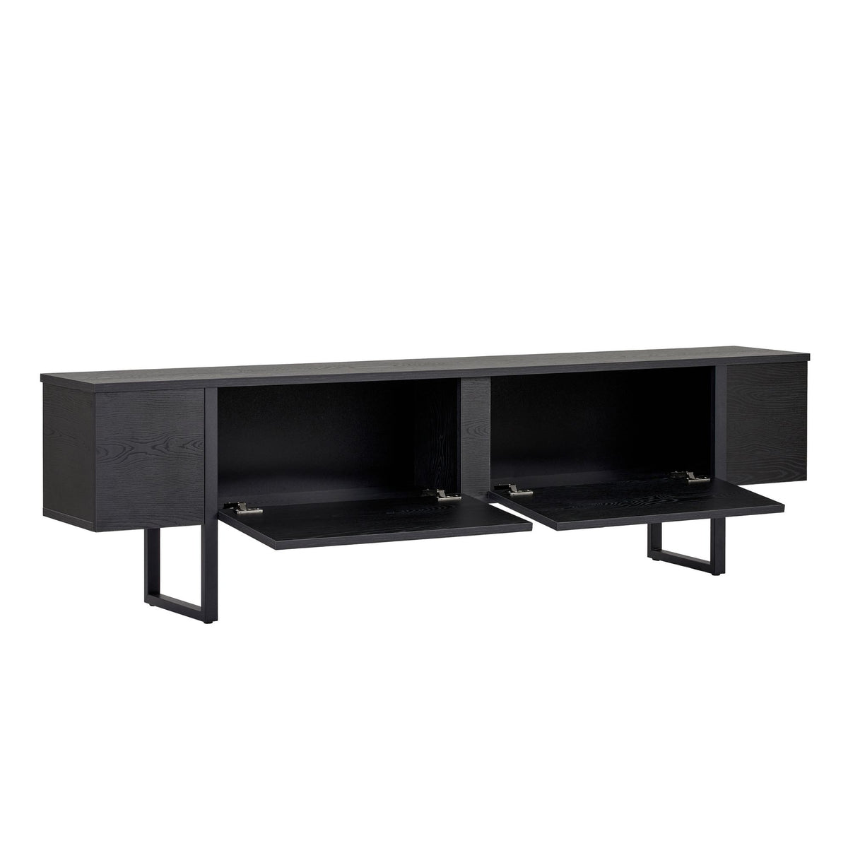 Έπιπλο Τηλεόρασης Seralia Μαύρο Ξύλο - Μαύρο 180x30x50 εκ. Μελαμίνης