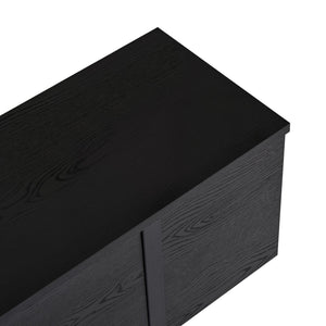 Έπιπλο Τηλεόρασης Seralia Μαύρο Ξύλο - Μαύρο 180x30x50 εκ. Μελαμίνης