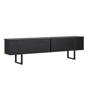 Έπιπλο Τηλεόρασης Seralia Μαύρο Ξύλο - Μαύρο 180x30x50 εκ. Μελαμίνης