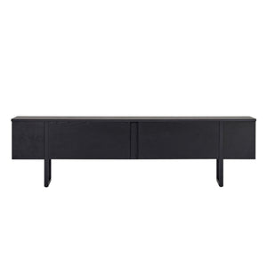 Έπιπλο Τηλεόρασης Seralia Μαύρο Ξύλο - Μαύρο 180x30x50 εκ. Μελαμίνης