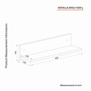 Ράφι Τοίχου Anarita Λευκό 60x14.5x14.5 εκ. Μελαμίνης