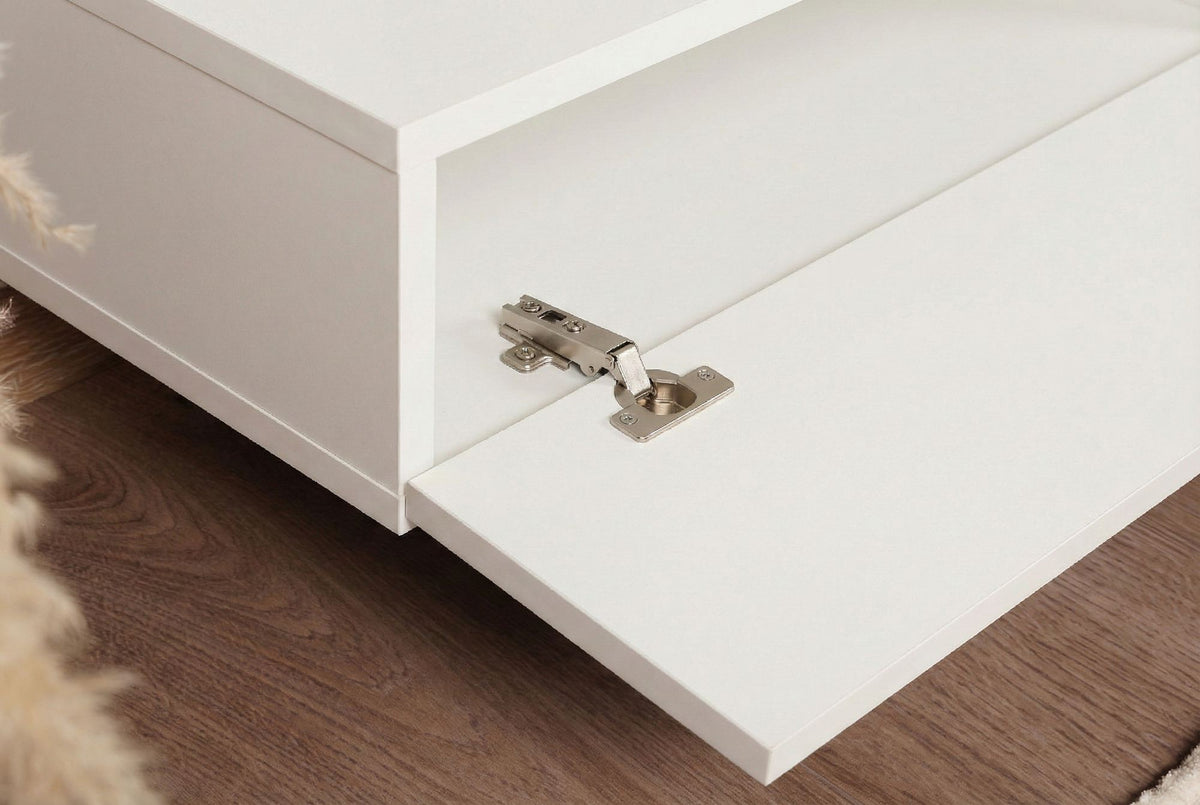 Σύνθεση Τηλεόρασης Papafragas Λευκό - Teak 180x29.5x41.7 εκ. Μελαμίνης