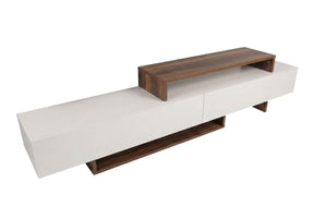 Σύνθεση Τηλεόρασης Papafragas Λευκό - Teak 180x29.5x41.7 εκ. Μελαμίνης