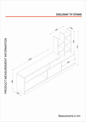 Σύνθεση Τηλεόρασης Gyali Λευκό 164.4x25x91.3 εκ. Μελαμίνης