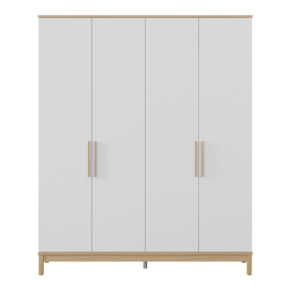 Ντουλάπα Alfios Ξύλο - Λευκό - Δρυς 181.1x52.3x219.85 εκ. Μελαμίνης