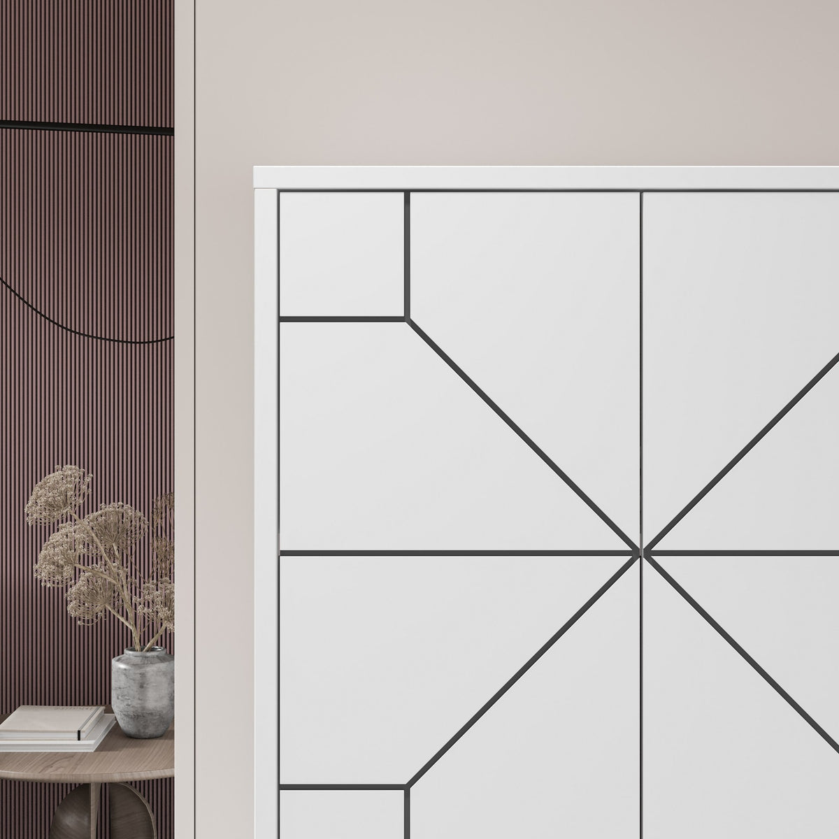 Στήλη Αποθήκευσης Antiparos Με Soft-Close Λευκό 62.6x35.6x136 εκ. Μελαμίνης - Pakobazaar