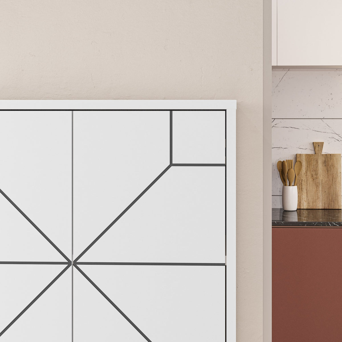 Στήλη Αποθήκευσης Antiparos Με Soft-Close Λευκό 62.6x35.6x136 εκ. Μελαμίνης - Pakobazaar