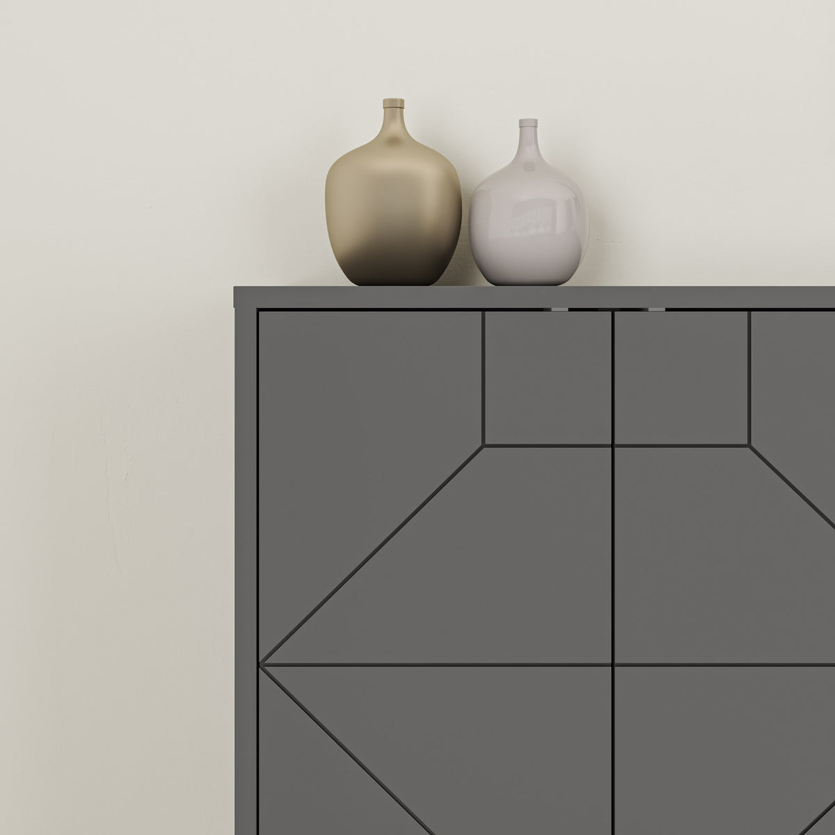 Κονσόλα Antiparos Με Soft-Close Ανθρακί 183.8x35x77.4 εκ. Μελαμίνης