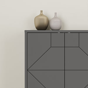 Κονσόλα Antiparos Με Soft-Close Ανθρακί 183.8x35x77.4 εκ. Μελαμίνης
