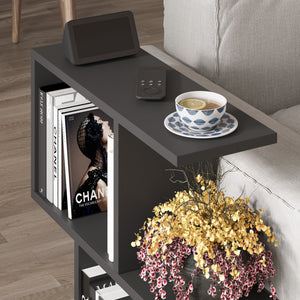 Τραπεζάκι Σαλονιού Roditsa Μαύρο Silky 60x20x60 εκ. Μελαμίνης