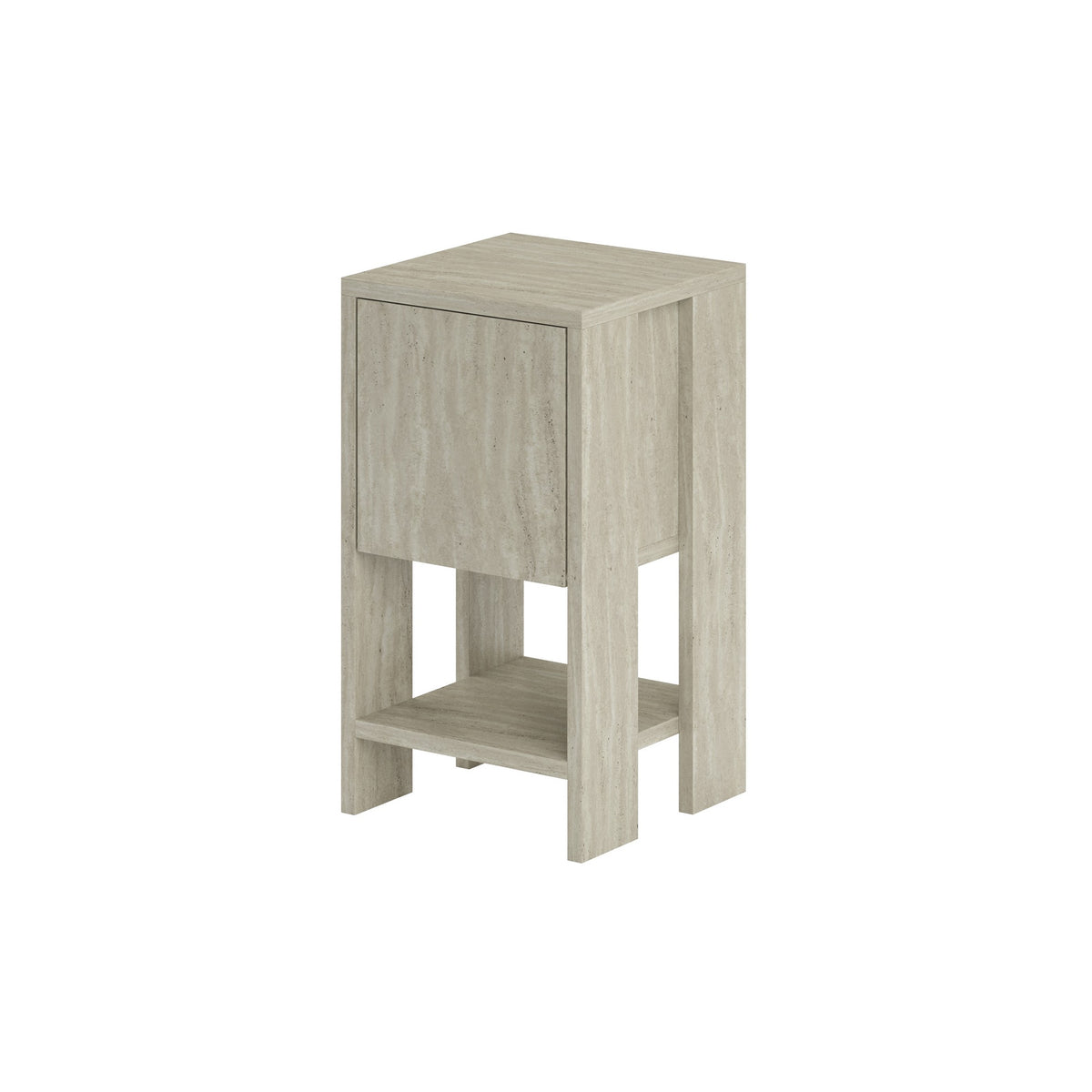 Κομοδίνο Epanomi Travertine 30x30x55 εκ. Μελαμίνης