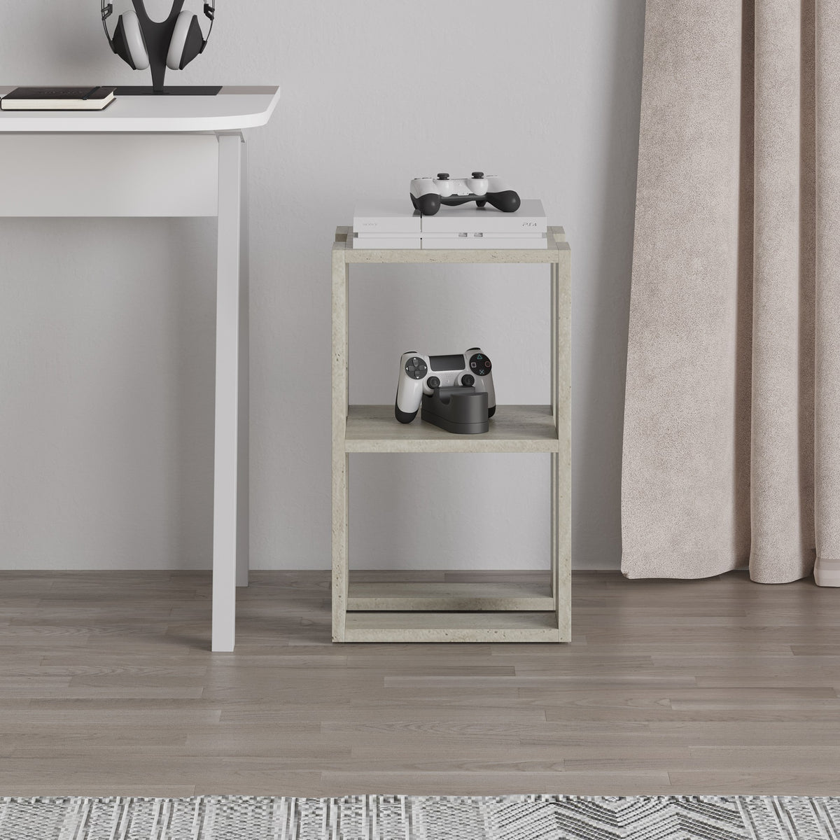 Κομοδίνο Avgeniki Travertine 30x30x55 εκ. Μελαμίνης