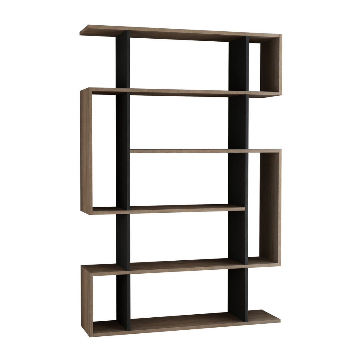 Βιβλιοθήκη Kannela Δρυς Sonoma - Ανθρακί 110x25.5x161 εκ. Μελαμίνης