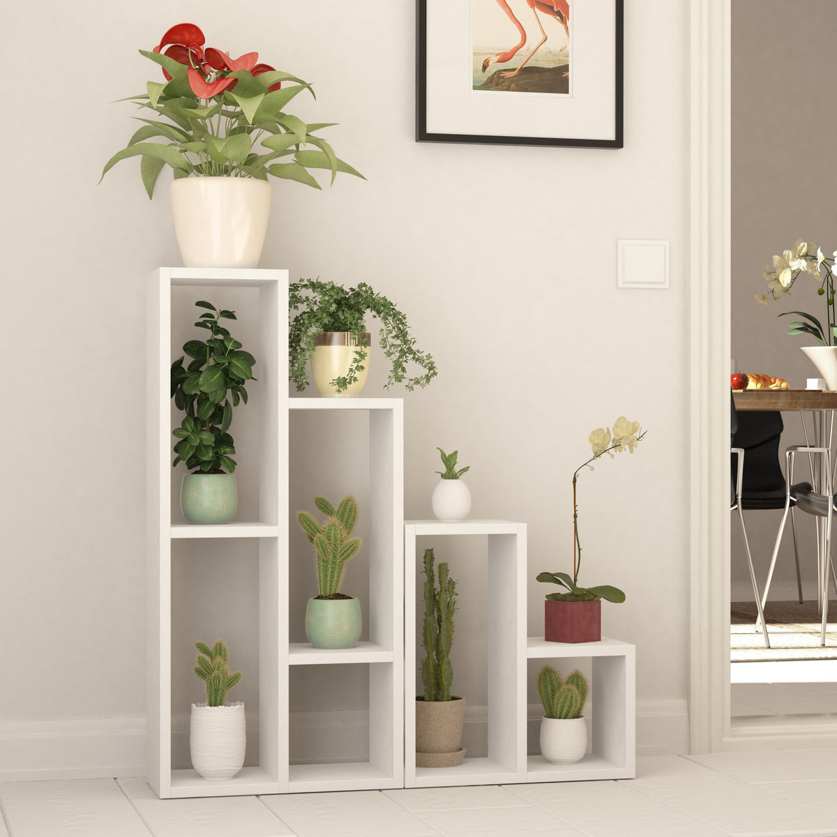 Βιβλιοθήκη Chrisoupoli Λευκό 42x20x89 εκ. Μελαμίνης