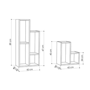 Βιβλιοθήκη Chrisoupoli Λευκό 42x20x89 εκ. Μελαμίνης