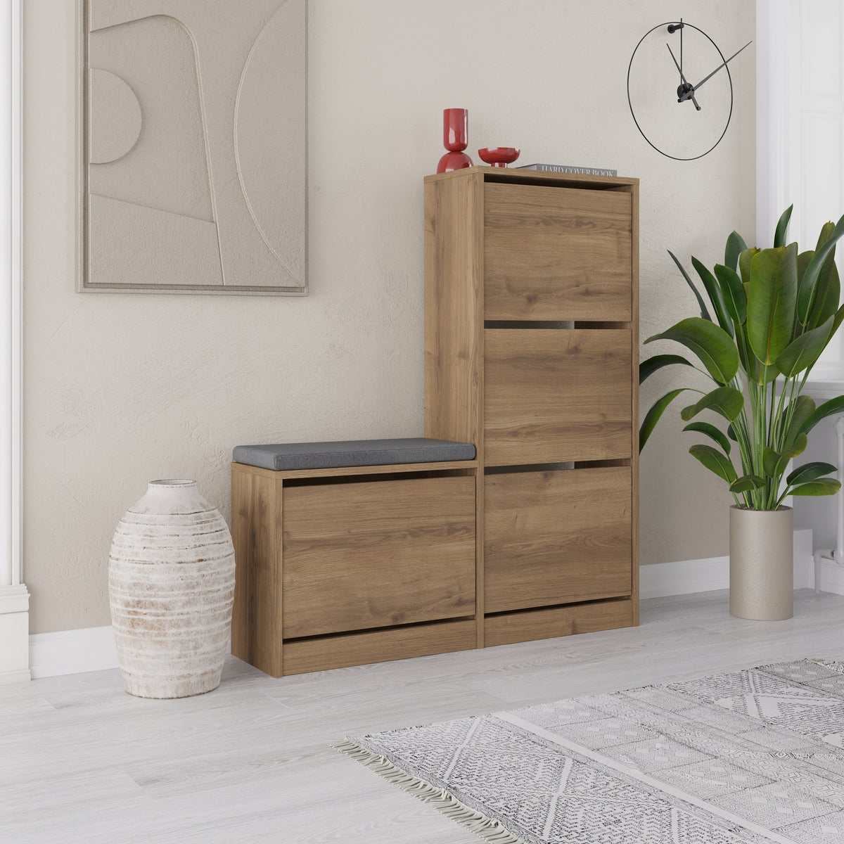Παπουτσοθήκη Nafpaktos Hitit 105x26x118.5 εκ. Μελαμίνης