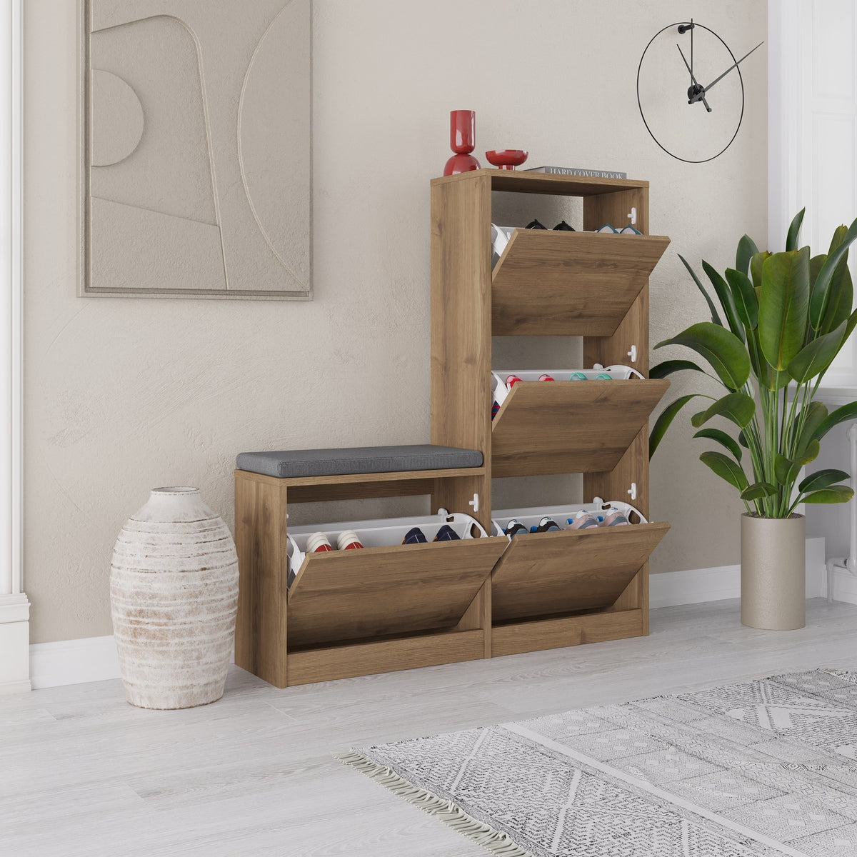 Παπουτσοθήκη Nafpaktos Hitit 105x26x118.5 εκ. Μελαμίνης