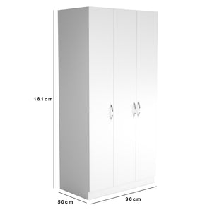 Ντουλάπα Sirako Λευκό 90x50x181 εκ.
