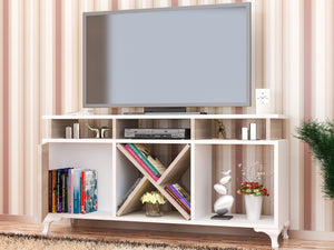 Έπιπλο Τηλεόρασης Megalo Λευκό - Cordoba 120x29.5x53.6 εκ. Μελαμίνης