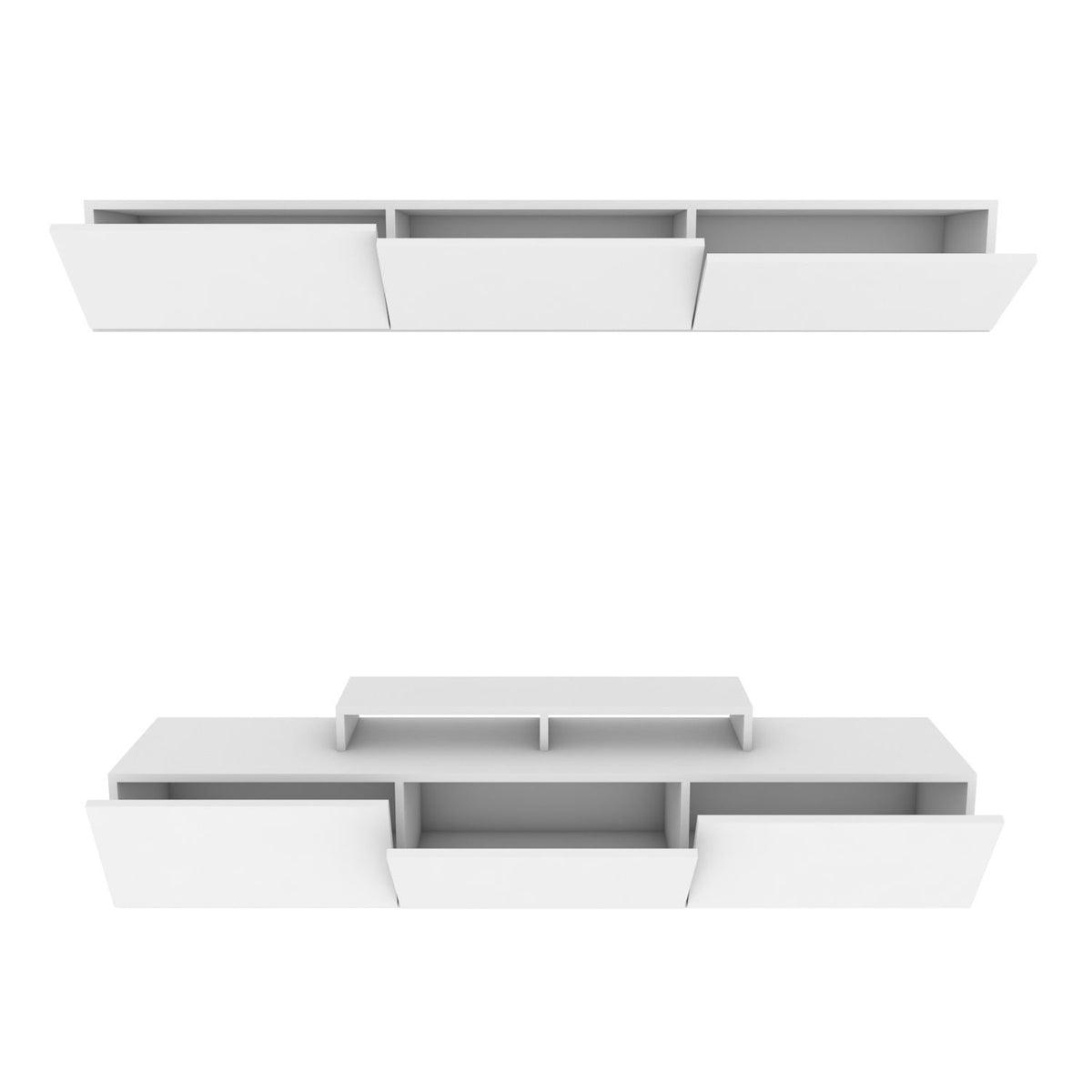 Σύνθεση Τηλεόρασης Kouma Λευκό 180x37.4x40 εκ. Μελαμίνης