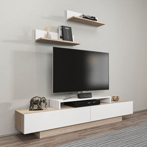 Σύνθεση Τηλεόρασης Afroditi Λευκό - Cordoba 180x31x40 εκ. Μελαμίνης