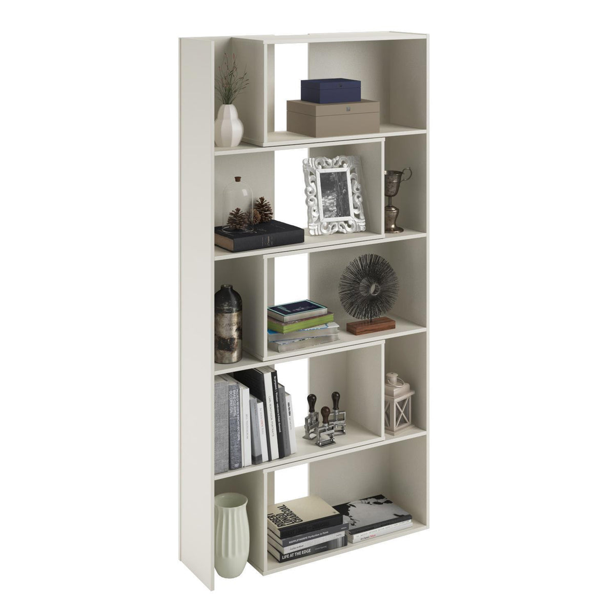 Βιβλιοθήκη Sikyon Λευκό 140x29.5x180 εκ. Μελαμίνης