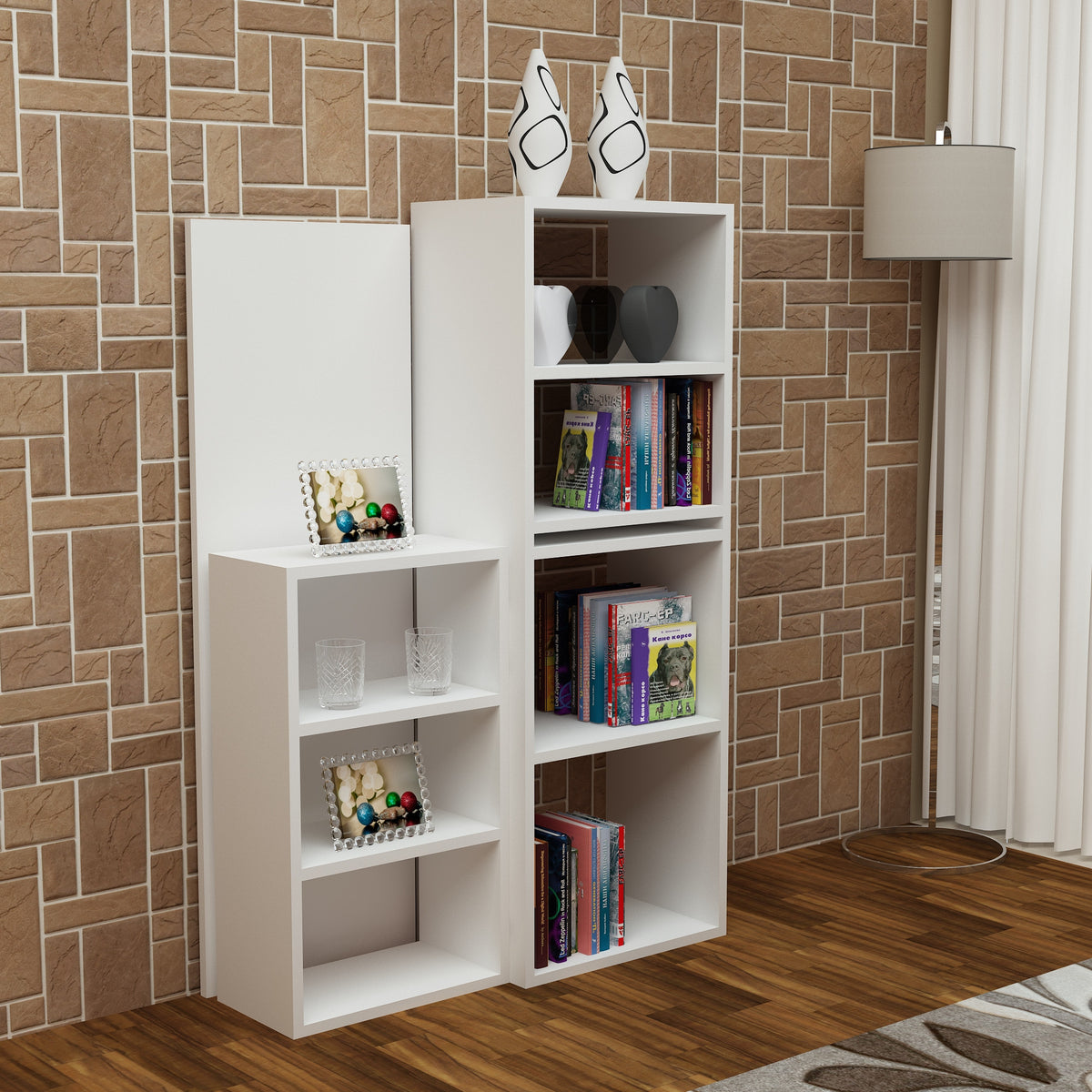 Γραφείο Ligourio Λευκό 90x40x123 εκ. Μελαμίνης