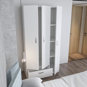 Ντουλάπα Theodoriana Λευκό 90x40x170 εκ. Μελαμίνης
