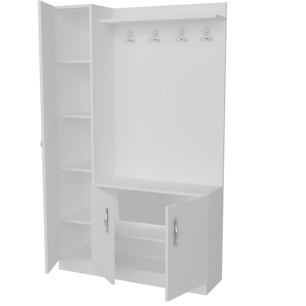 Έπιπλο Εισόδου Fanos Λευκό 110x31.8x180 εκ. Μελαμίνης