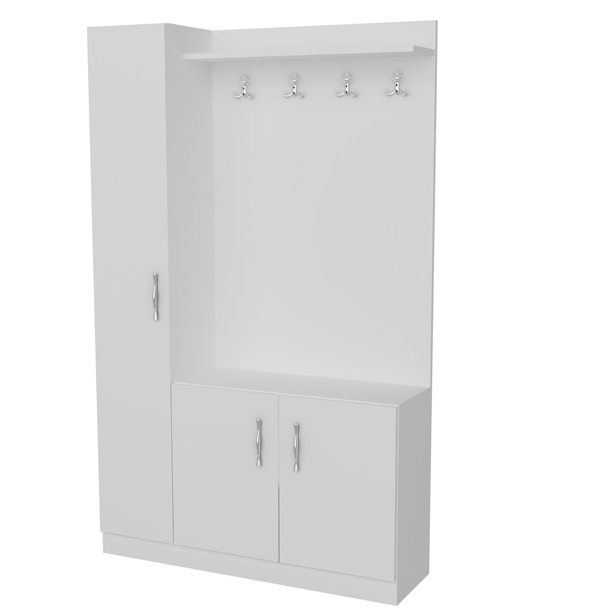 Έπιπλο Εισόδου Fanos Λευκό 110x31.8x180 εκ. Μελαμίνης