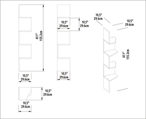 Ράφι Τοίχου Melanes Καρυδί 29.6x155.2x29.6 εκ. Μελαμίνης