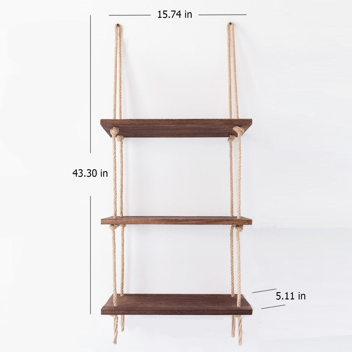 Ράφι Τοίχου Argalastis Καρυδί 40x14x110 εκ. Μασίφ Ξύλου