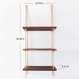Ράφι Τοίχου Argalastis Καρυδί 40x14x110 εκ. Μασίφ Ξύλου