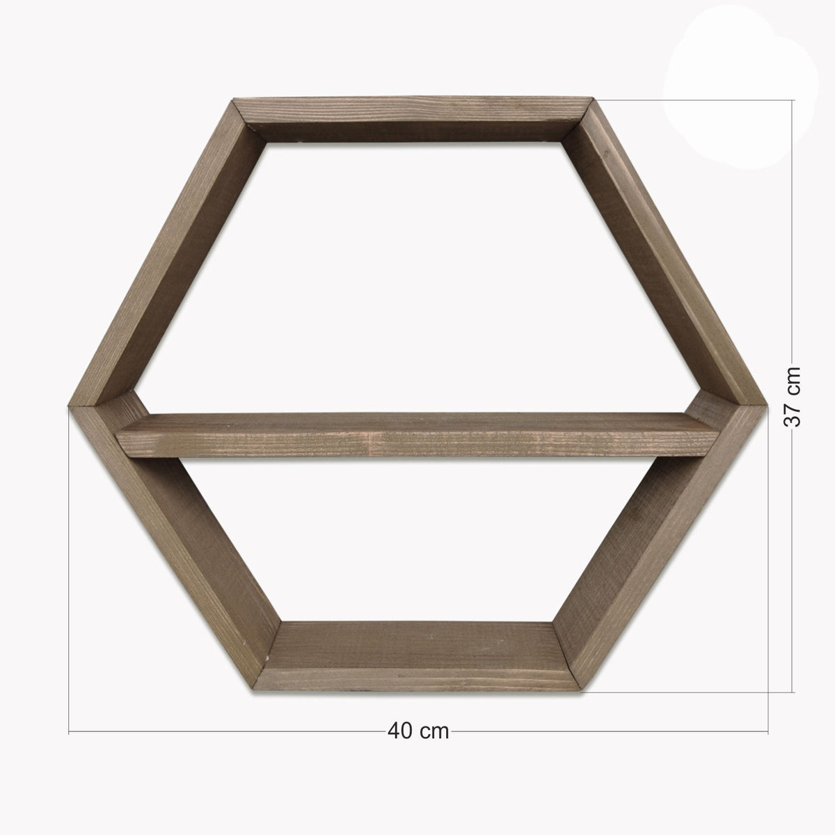 Ράφι Τοίχου Gerakas Επιτοίχιο Καρυδί 40x10x37 εκ. Μασίφ Ξύλου