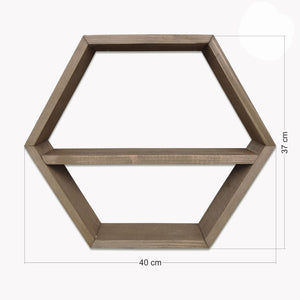 Ράφι Τοίχου Gerakas Επιτοίχιο Καρυδί 40x10x37 εκ. Μασίφ Ξύλου
