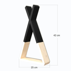 Ράφι Τοίχου Orfeas Καρυδί - Μαύρο 25x6x42 εκ. Μασίφ Ξύλου