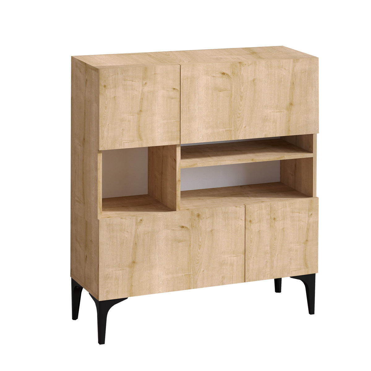 Κονσόλα Gefyra Με Ράφια Δρυς Sapphire 100x125x35 εκ. Μελαμίνης