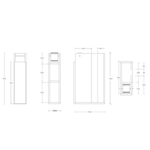 Ντουλάπι Μπάνιου Matala Λευκό 42x17x66 εκ. Μελαμίνης