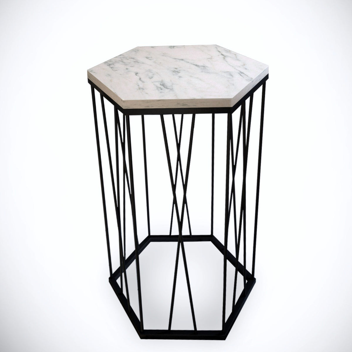 Βοηθητικό Τραπεζάκι Persephone Marmo 40x35x62 εκ. Μελαμίνης