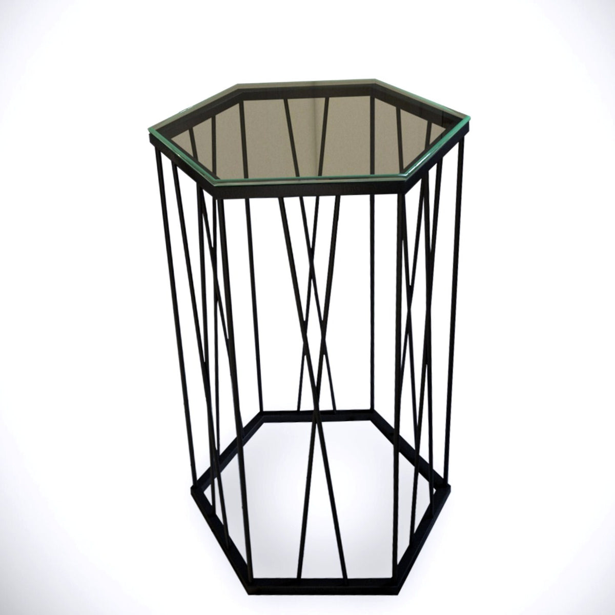 Βοηθητικό Τραπεζάκι Persephone Ανθρακί 40x35x62 εκ. Μελαμίνης