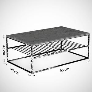 Τραπεζάκι Σαλονιού Polyhymnia Marmo 95x55x43 εκ. Μελαμίνης