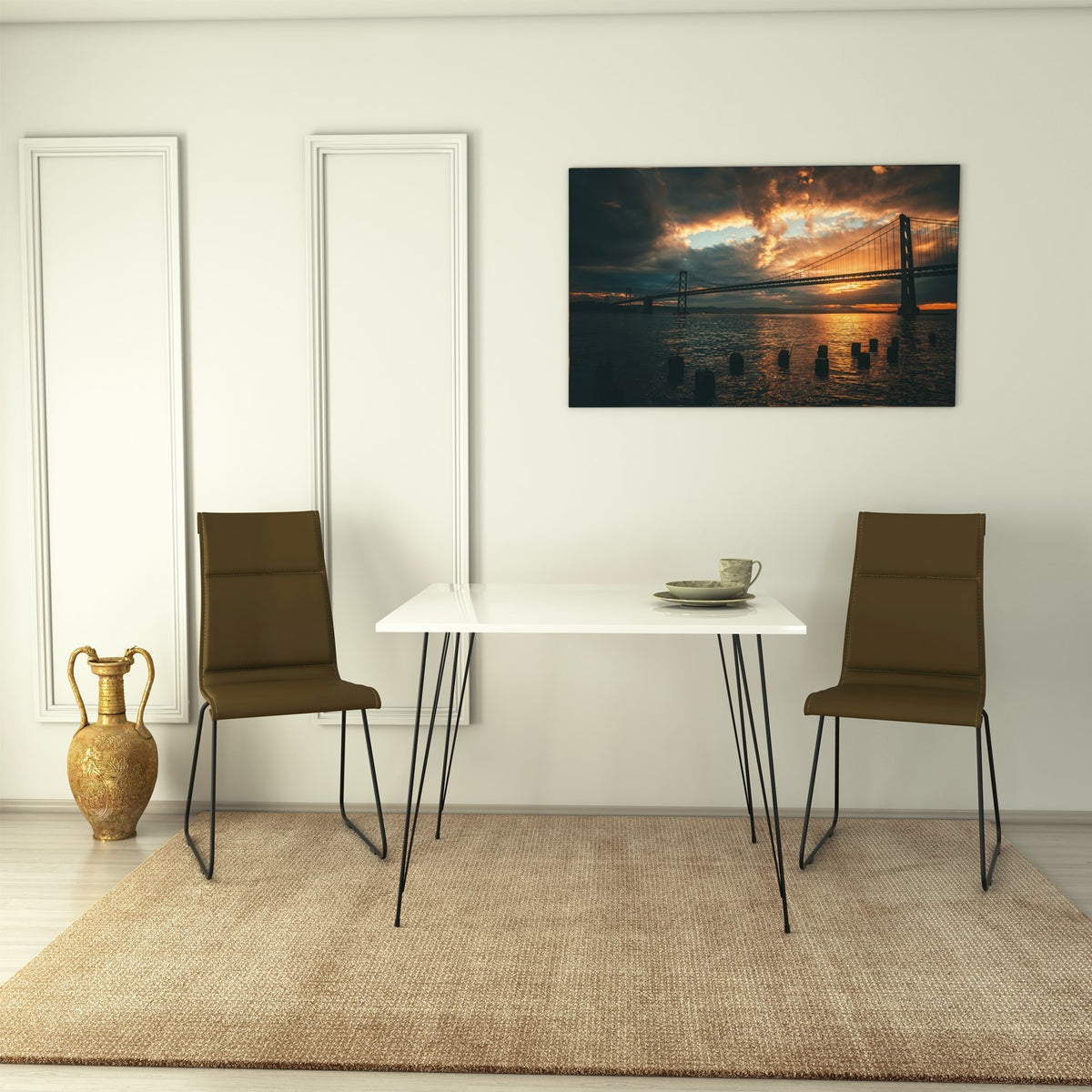 Τραπέζι Τραπεζαρίας Lilaia Λευκό 90x90x75 εκ. Μελαμίνης Κωδ. 2936