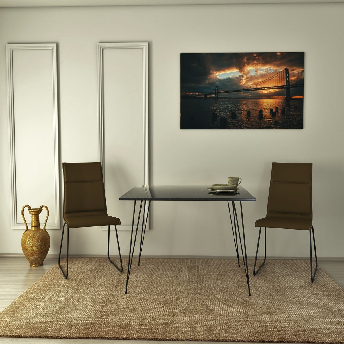 Τραπέζι Τραπεζαρίας Lilaia Royal 90x90x75 εκ. Μελαμίνης Κωδ. 2938