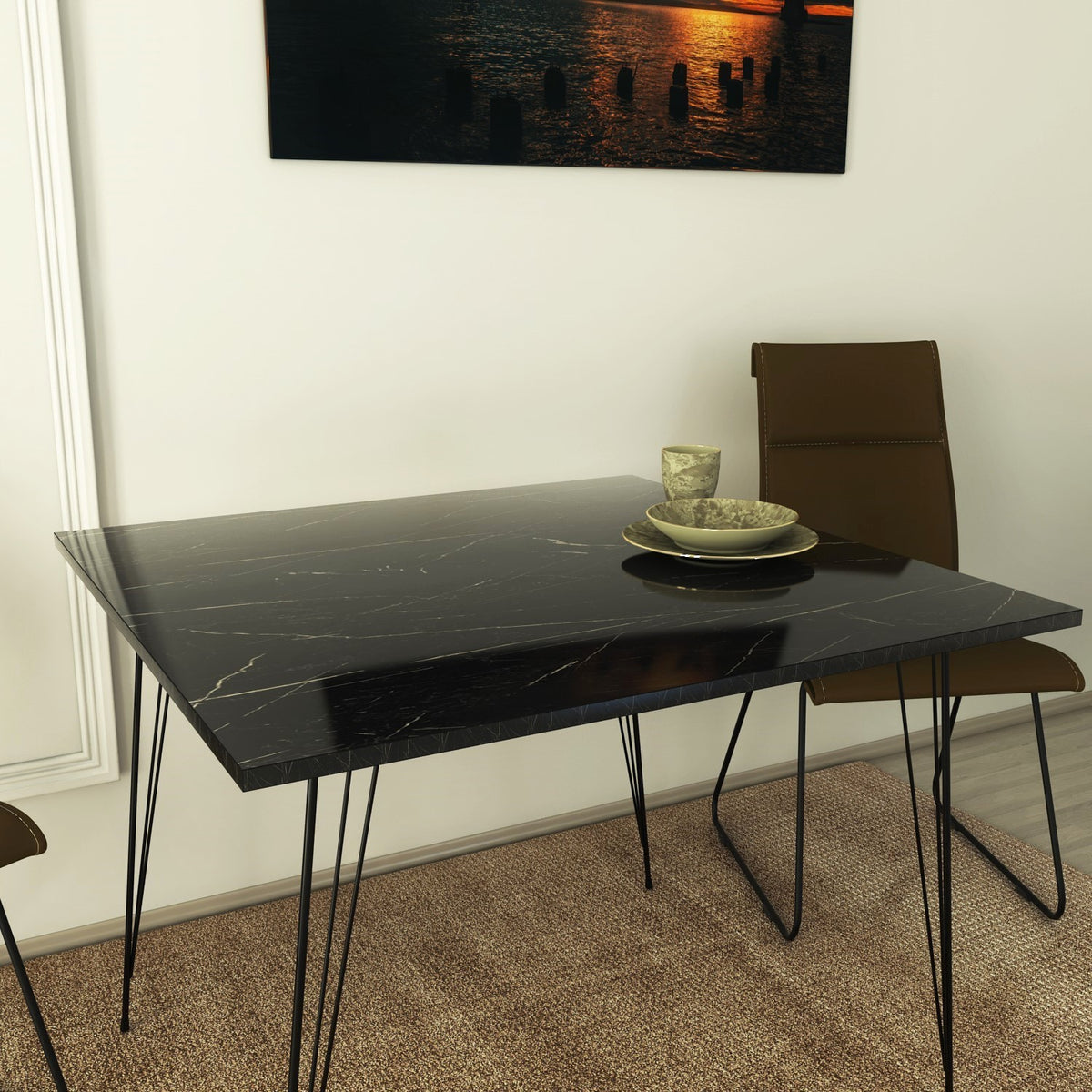 Τραπέζι Τραπεζαρίας Lilaia Royal 90x90x75 εκ. Μελαμίνης Κωδ. 2938