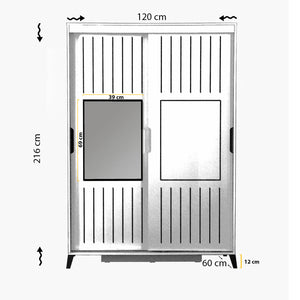 Ντουλάπα Fylakopi Δρυς 120x60x216 εκ. Μελαμίνης