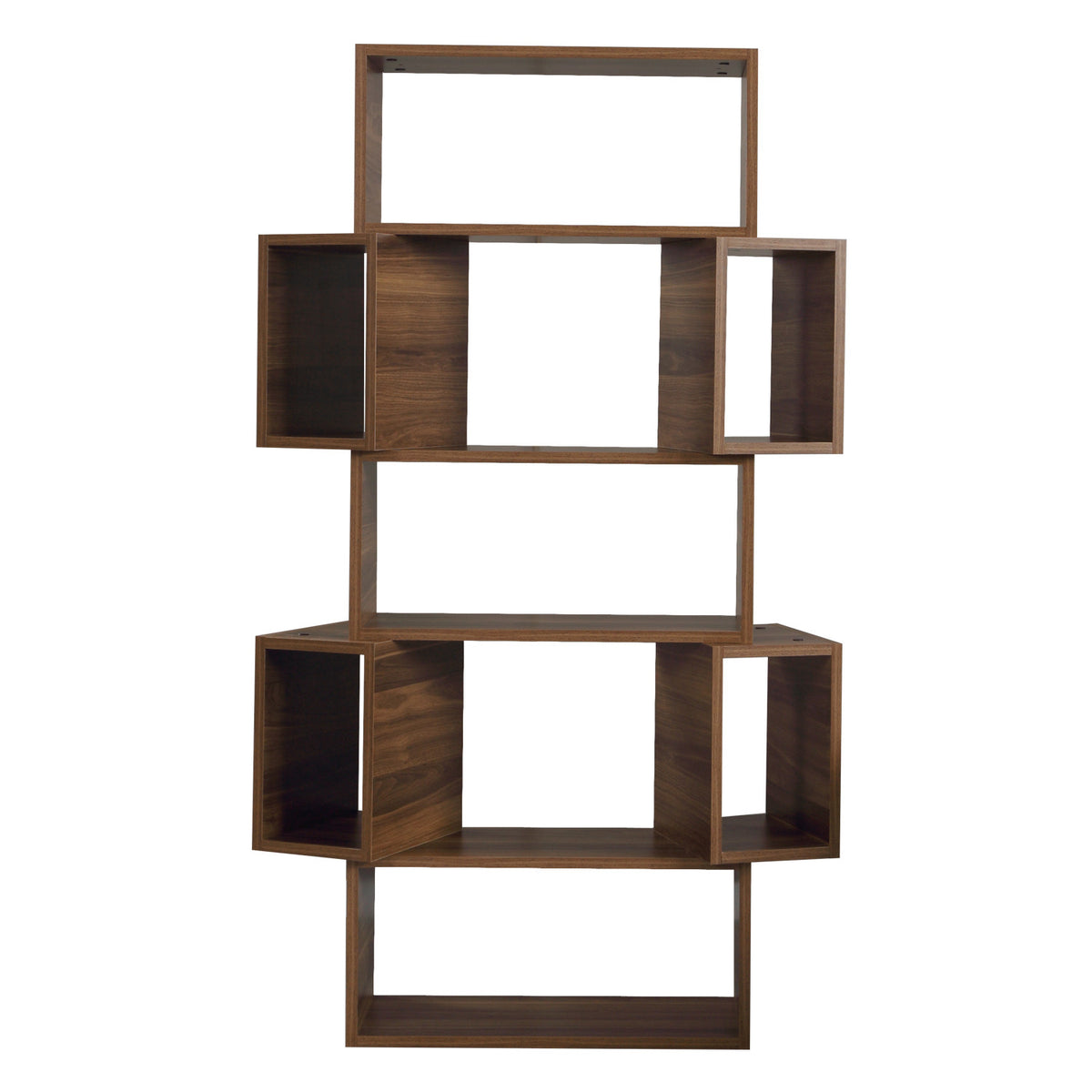 Βιβλιοθήκη Safiros Καρυδί 84x30x160 εκ. Μελαμίνης