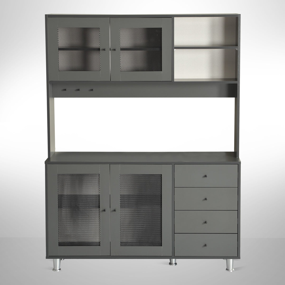 Στήλη Αποθήκευσης Maia Ανθρακί 140x40x187 εκ. Μελαμίνης - Pakobazaar