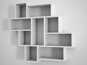 Ράφι Τοίχου Athienou Λευκό 115.5x15x103.5 εκ. Μελαμίνης